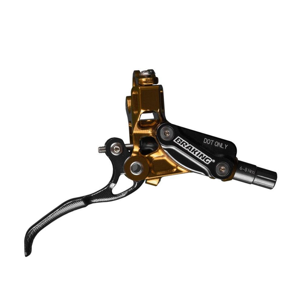 BRAKING Coppia freni a disco IN.CA.S. 2.0 tubo in treccia 5mm pompante 9.0mm+DISCO WAWE FIX  203 mm spessore 3 mm - immagine 2