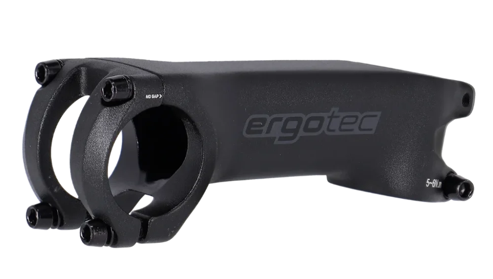 Ergotec A-head stem Hake 31,8 Attacco manubr. A-Head Ergotec Hake SL5, allum, nero,Ø28,6mm/Ø31,8mm,100mm, -8°