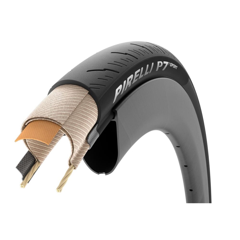 PIRELLI  Copertone P7 Sport 700x26c Copertoncino Pieghevole Nero - immagine 2